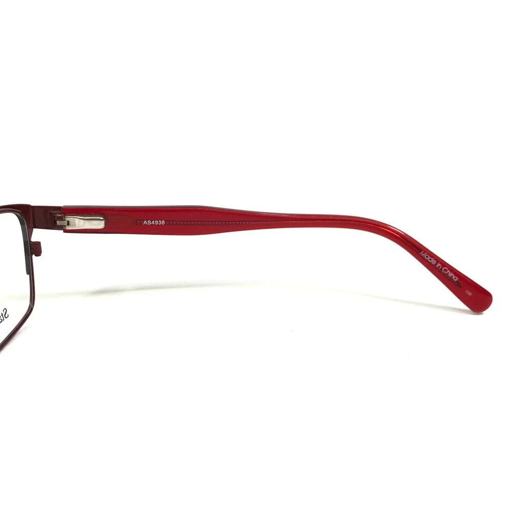 Alfred Sung Eyeglasses Frames AS4938 BLK Black Red Rectangular 53-17-130